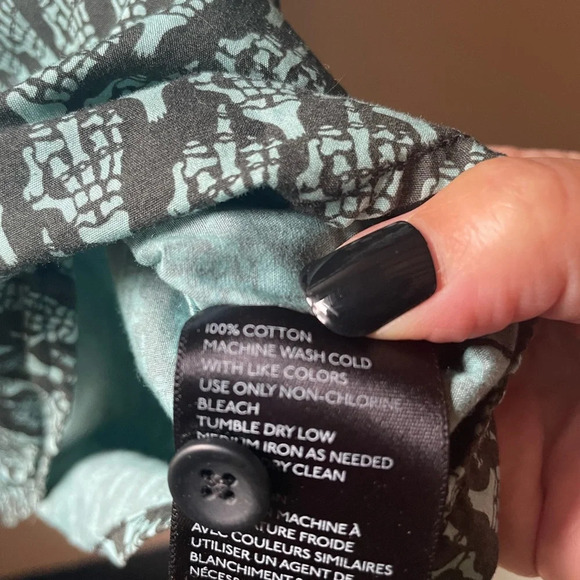 Devils Harvest Men’s Short Sleeve 100% Cotton Button Down Shirt Size Medium - Picture 5 of 9